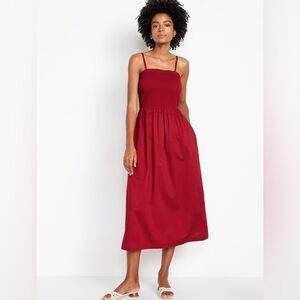 Old Navy Red Midi Dress
